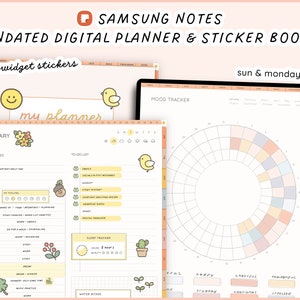 Samsung Notes Undated Hyperlinked Planner, Android Digital Planner, Samsung Notes Sticker Book, 1700+ Widget Stickers, 2024 Digital Planner