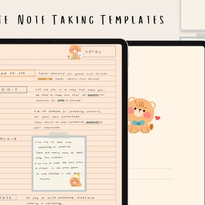 24 Cute Colorful Digital Note Taking Templates | Student, College Note Templates | Samsung Notes, Goodnotes | A4 Size & Ipad Size Included