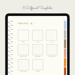 Boho 8 Hyperlinked Tabbed Binder Digital Notebook, 8 Subject Student ...