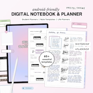 Samsung Notes Digital Notebook / Samsung Note Planner / Student Android Digital Planner / Samsung Note Template / Note di chimica organica