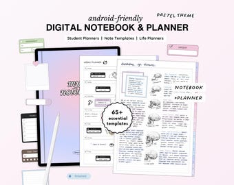 Samsung Notes Digital Notebook | Samsung Note Planner | Student Android Digital Planner | Samsung Note Template | Organic Chemistry Notes