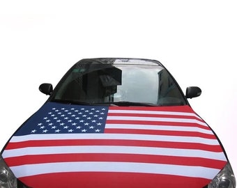 Housse de capot de voiture drapeau américain (expédition rapide)