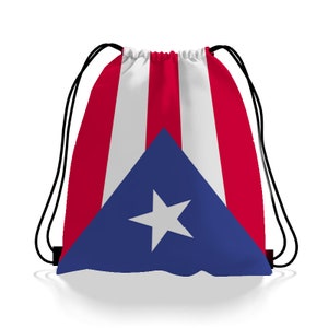 Puerto Rican Flag Draw String Bag