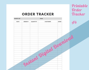 Order Tracker, Online Order Tracker Printable, Shopping Tracker, Delivery Tracker, Online Shopping Tracker, Small Business, Order Log