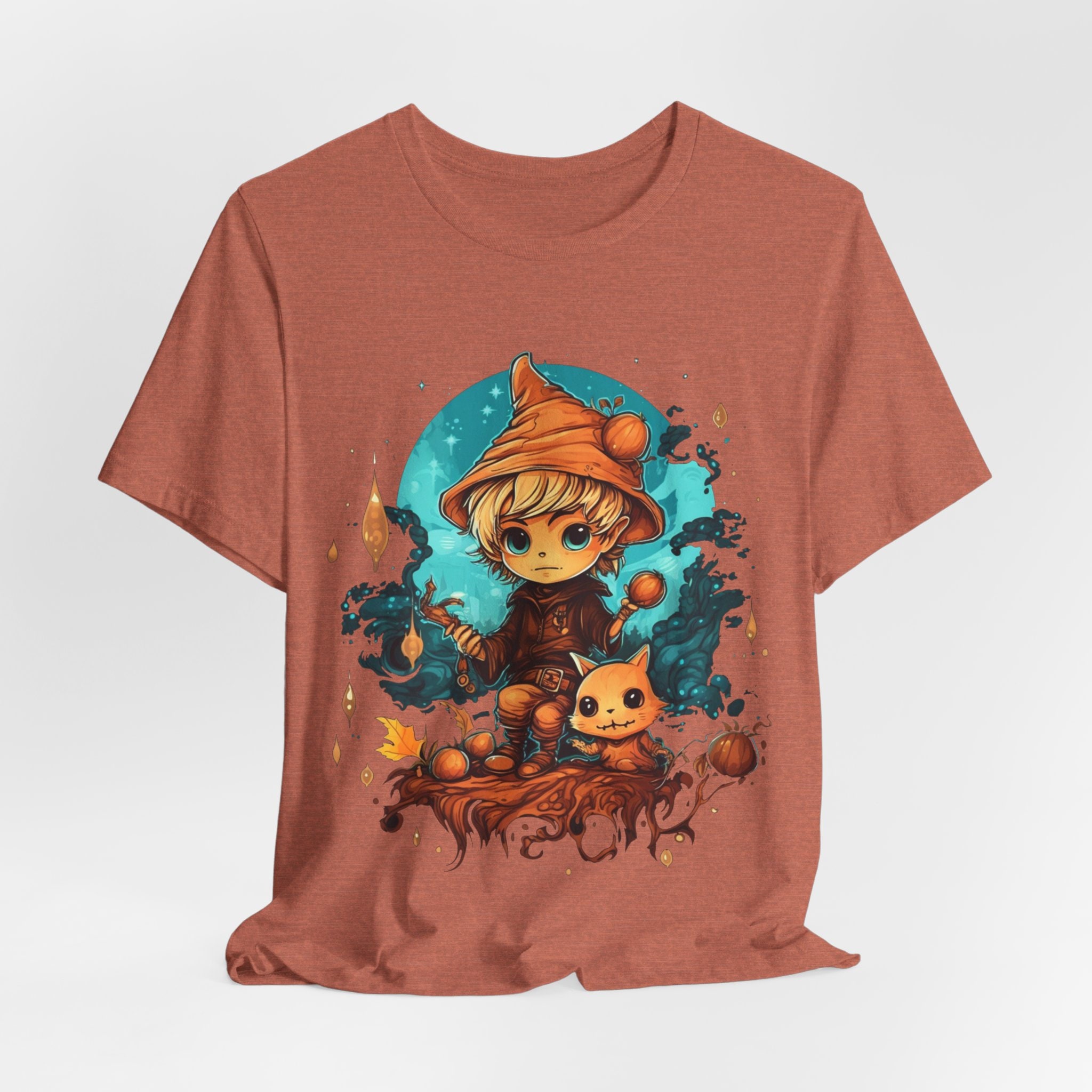 ハロウィン子供用ユニセックスTシャツ、パンプキンハロウィン 