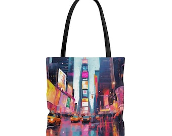 Bolso de mano de Times Square, bolso de mano de Nueva York, bolso de mano de Nueva York, bolso de mano de Nueva York, bolso de vacaciones, bolso de regalo, bolso del horizonte de la ciudad de Nueva York, bolso de viaje