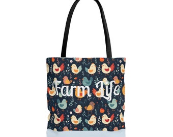 Chicken Farmer Bag, Chicken Mom Shirt, Chicken Lover Tote Bag, Funny Chicken Tote Bag, Chicken Owner Bag, Farm Life