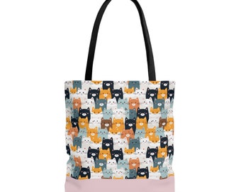 Cat Tote Bag, Cat Bag, Cat Owner Gift, Cat Lover Gift, Cute Tote Bag, Weekend Bag
