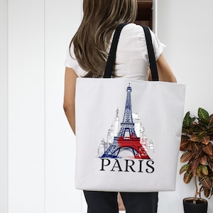 Paris Einkaufstasche, Eiffelturm Einkaufstasche, Frankreich Einkaufstasche, Einkaufstasche, Paris-Liebhabergeschenk, Frankreich-Thementasche, C'est la vie