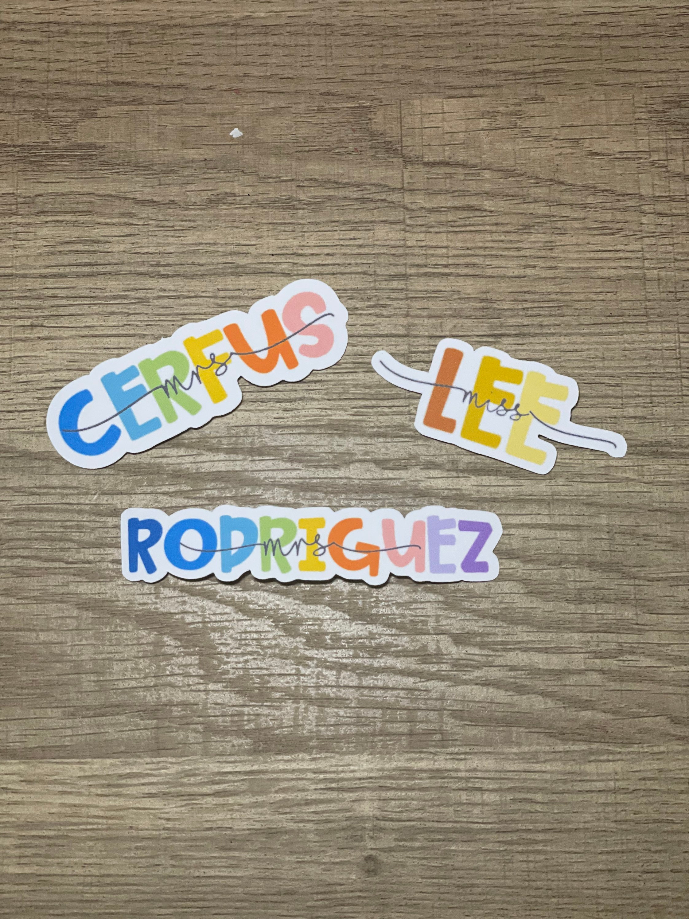 Teacher Name Sticker