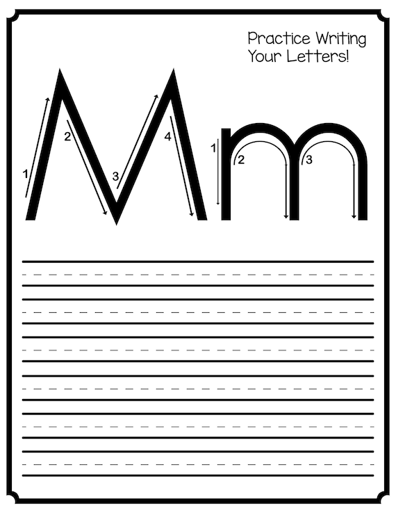 Prek and Kindergarten Worksheets Print at Home Workbook - Etsy