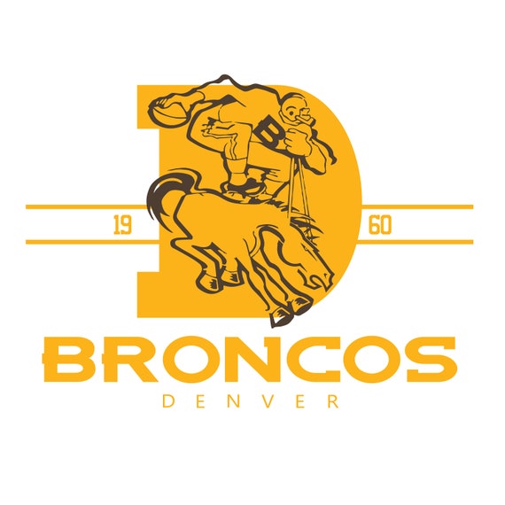 Denver Broncos Logo Mashup Broncos Logo Denver Broncos | Etsy