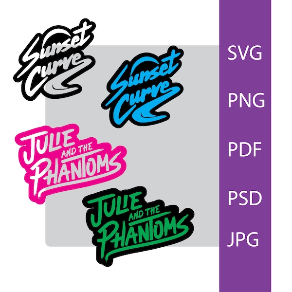 Julie And The Phantoms SVG - Cricut Ready - JATP - Sunset Curve