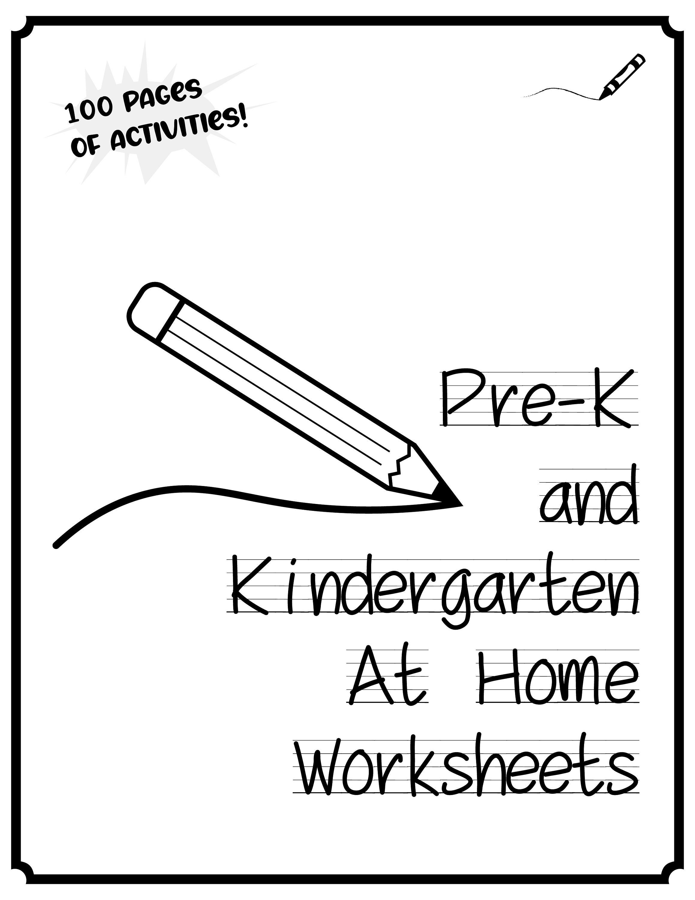 100 page pdf of prek and kindergarten summer worksheets etsy