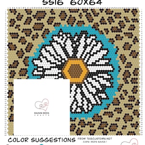 Cheetah Daisy ss16 rhinestone template
