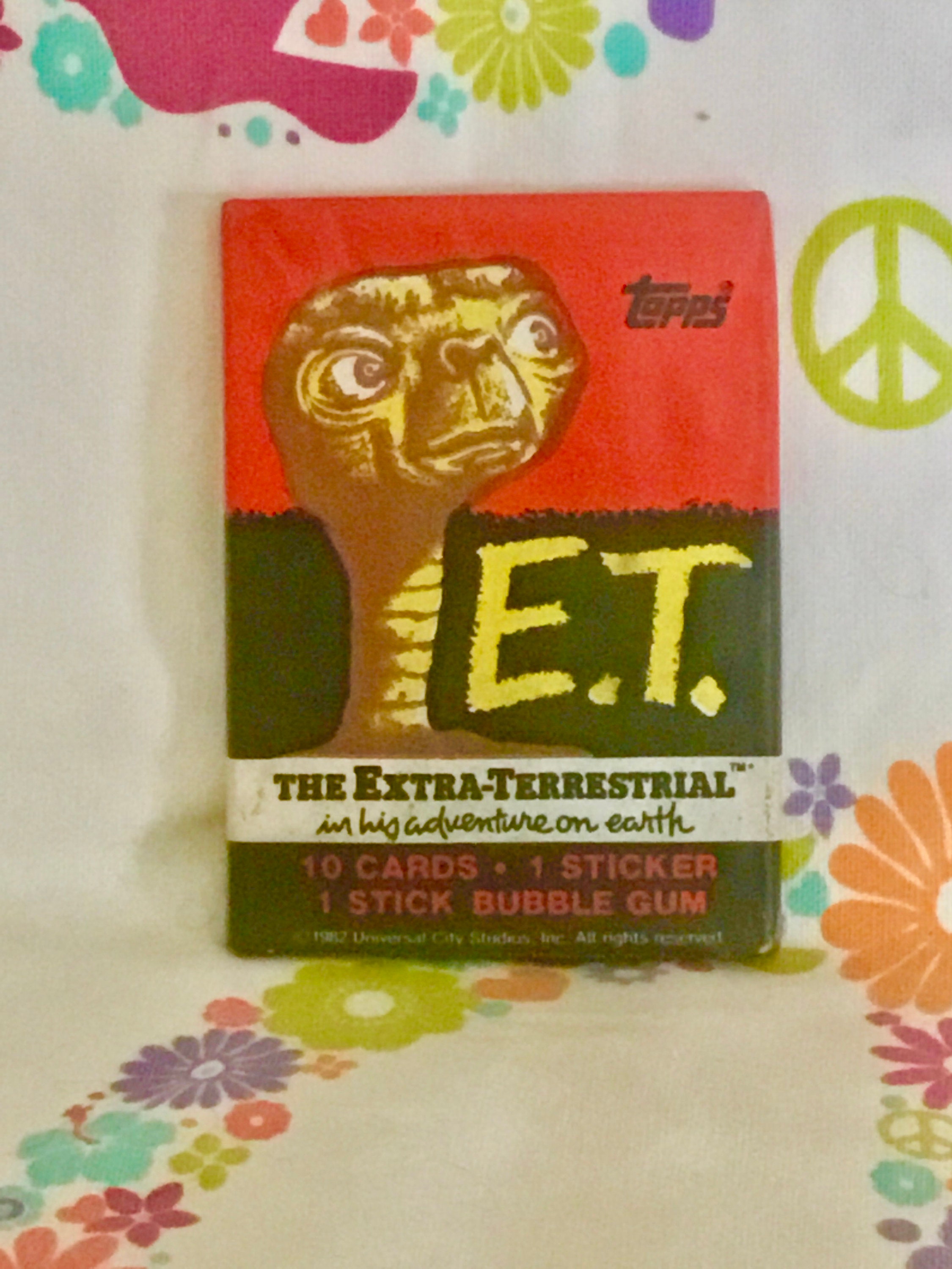 E. T. 1982 Movie Sealed Trading Cards Pack Etsy