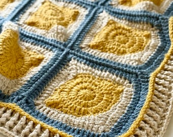 Sicilian Lemon Throw Crochet Pattern (PDF Digital Download only)
