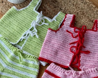 Kids Crochet Summer Tie Top Pattern -  (PDF digital download ONLY)