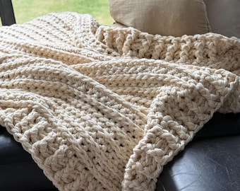 Mel's Heavy Weighted Throw Crochet Pattern (PDF digital download)