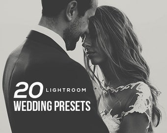 20 Premium Wedding Lightroom Presets perfect for creative photographers and graphic designers. comprehensive suite of Lightroom Presets