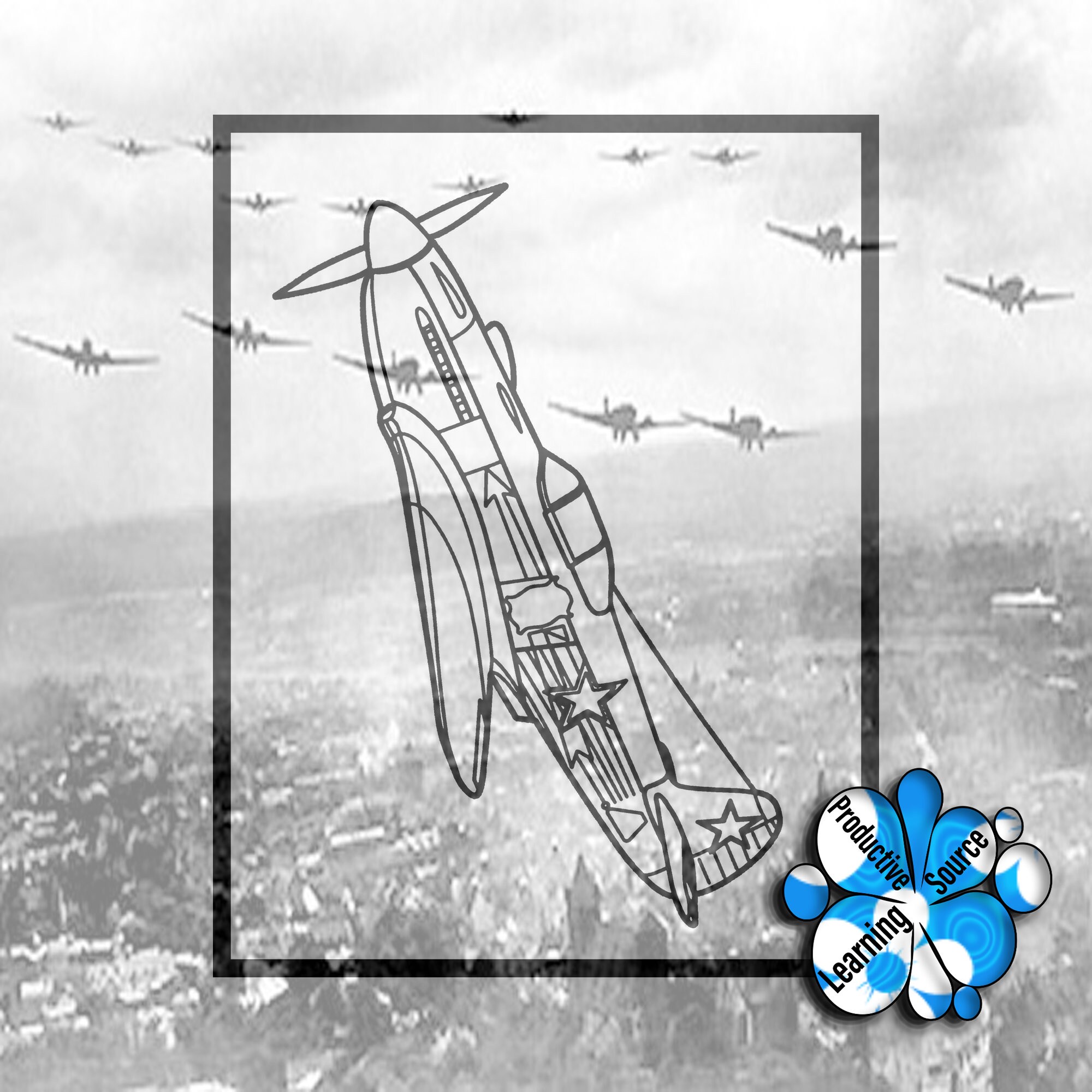Plane Coloring Book Printable World War II Colouing Pages VOL 1: Top 10 ...