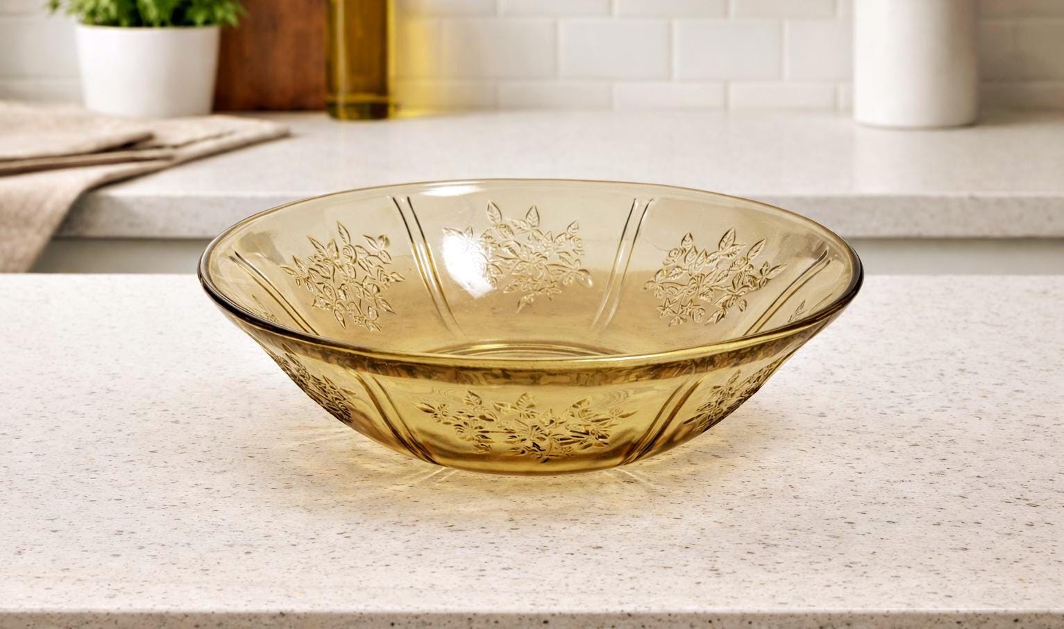 Murano Glass Large Yellow Bowl - Etsy