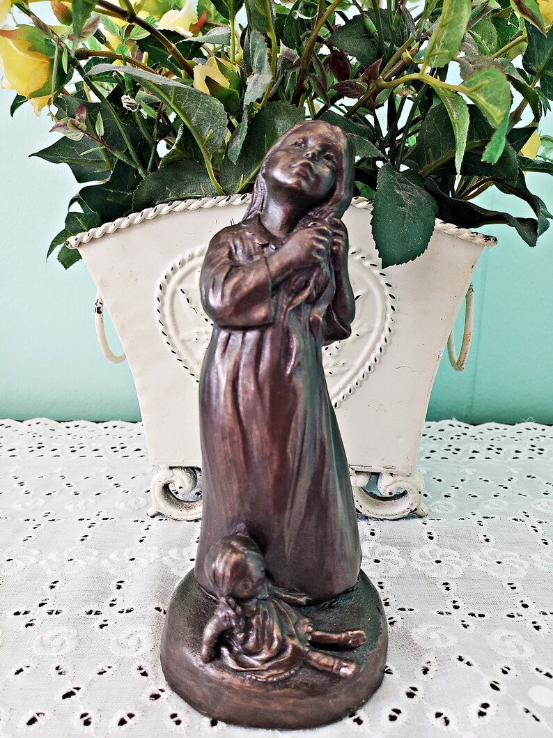 Coldcast Bronze HEREDITIES Figurine, Menton Manor Range, GIRL With
