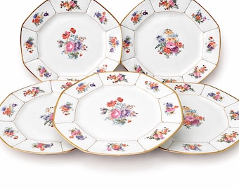 Antique Limoges Plates • William Guerin Co. • 19th‑Century French Porcelain • Luncheon Plate Set