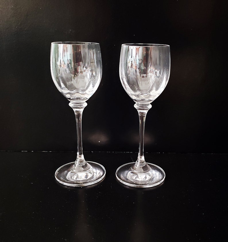 Pair of MIKASA STEPHANIE Pattern Cordial Glasses Blown Glass Etsy