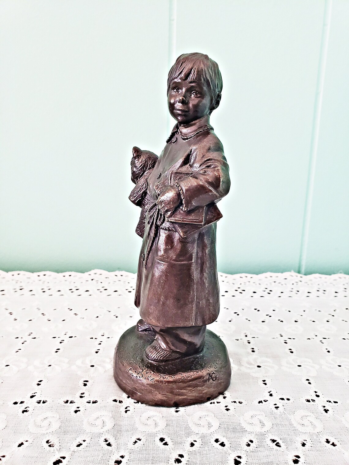 Coldcast Bronze HEREDITIES Figurine Menton Manor Range Boy Etsy