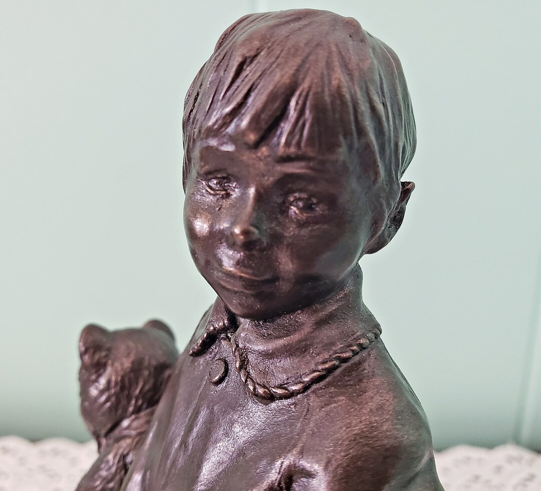 Coldcast Bronze HEREDITIES Figurine Menton Manor Range Boy Etsy