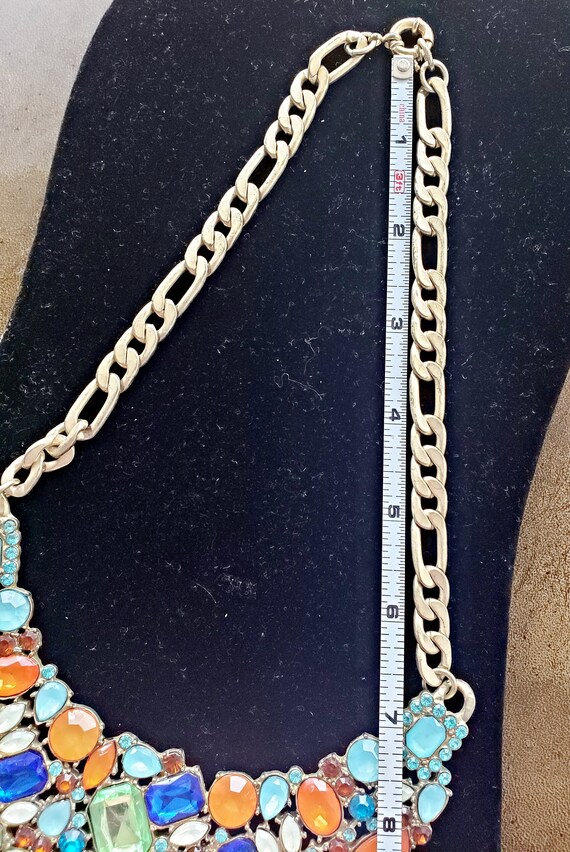 Vintage Statement Solid Bib Necklace – Multicolor… - image 7