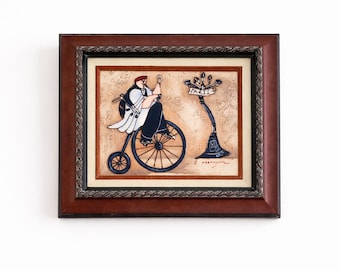 Framed Acrylic Painting: Paris Maitre D Inspired by Jennifer Garant