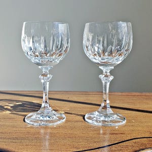 Schott- Zwiesel Pair of Port Wine Crystal Glasses - Gardone Pattern Cut crystal - Discontinued - Anniversary, Wedding, unique gift idea