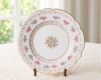 Antique J.P. Limoges France Dessert Plate,  Floral & Gold Gilt,  Replacement  salad plate