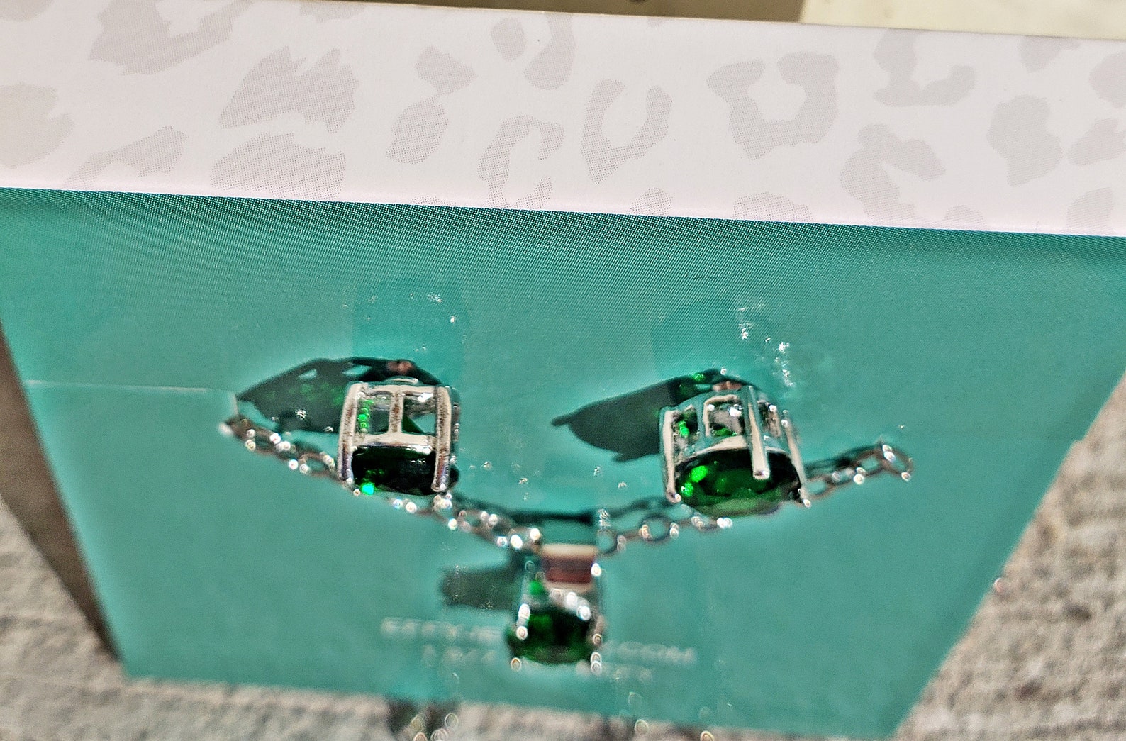 Effy Stud Earrings and Pendant With Chain Set, Round Crystal of