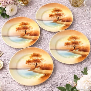 Noritake Lake Scene - Etsy