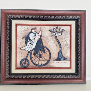 Pintura acrílica sobre cartón de Paris Maitre D de L. Maryun, inspirada en Jennifer Garant, decoración del hogar, decoración de paredes de cocina, regalo de inauguración de la casa