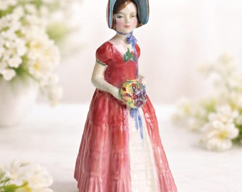 Royal Doulton Diana Figurine by Leslie Harradine  HN 1986 – Mid-Century English Fine Porcelain