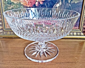 Rogaska Crystal Pedestal Bowl: Chamberlin Cut Lead Crystal Centerpiece