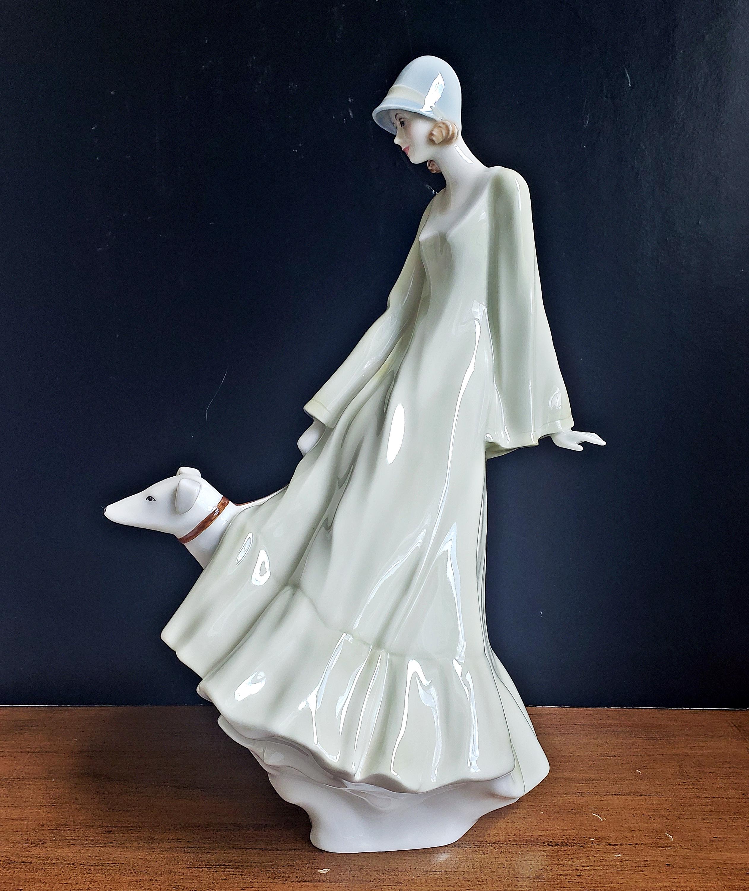Royal Doulton Figurine: Lady With Greyhound - Reflections