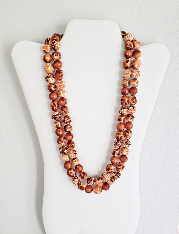 Vintage Chunky Beads Necklace, Boho, Hippie Neckla