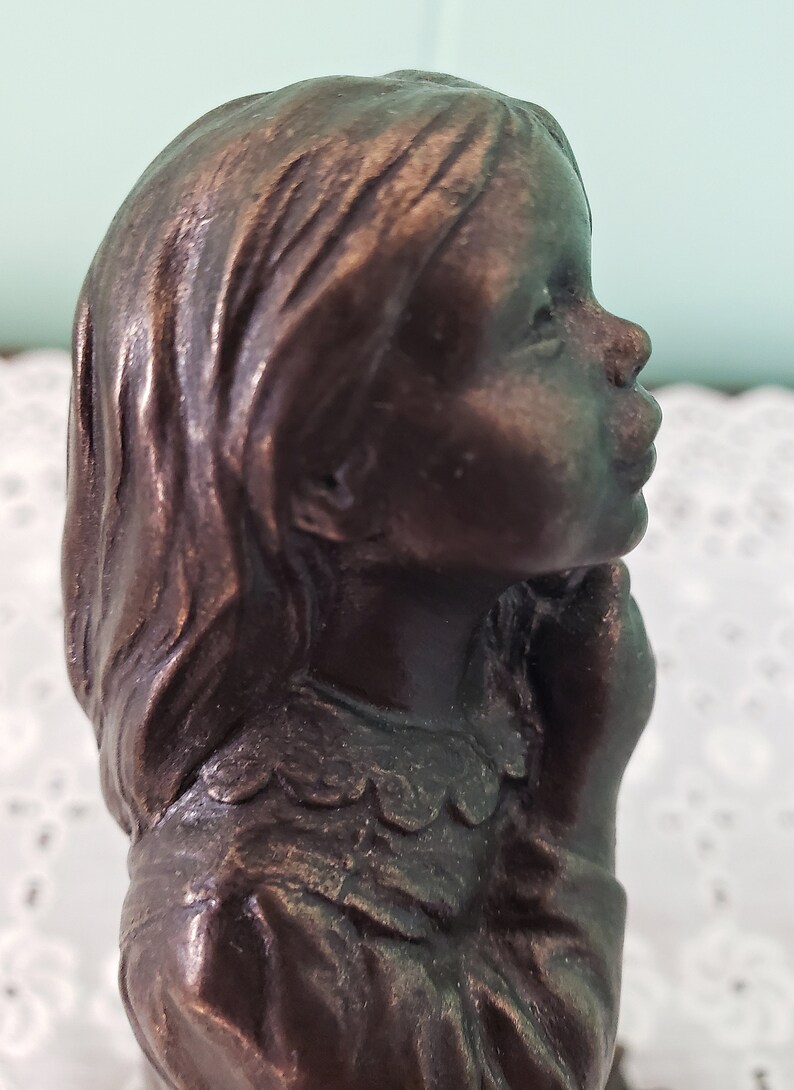 Coldcast Bronze HEREDITIES Figurine, Menton Manor Range, GIRL With