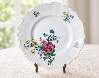 Vintage Seltmann Weiden Bavaria Salad Plate | German Porcelain Floral Replacement Plate | Pink Flowers Gold Trim