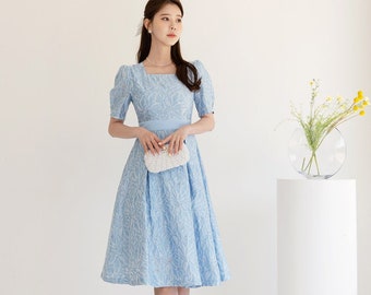 Elegant Formal Party Dress | Korean Style Wedding Guest Dress (CLD0156)