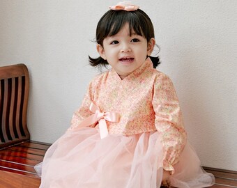 Girl's Hanbok Dress Sets For Special Event | Kids Daily Cotton Hanbok From 0-7 Years | Dohl & 100 Day and New Year (LTHG0013)