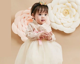 Girl's Hanbok Dress For Dohl & 100 Day | Baby Daily Cotton Hanbok Set From 0-7 Years (LTHG0002)