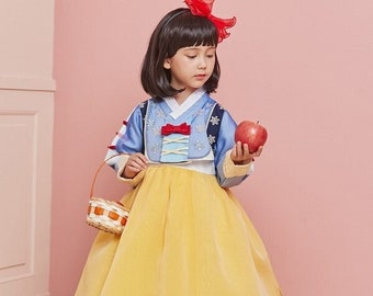 The Snow White Style Korean Girl's Hanbok (HRG0008)