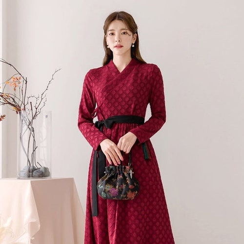 Korean Modern Hanbok Dress Set for Women Korea Traditional Etsy