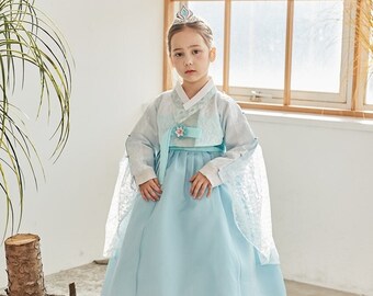 Frozen Elsa Style Korean Girl's Hanbok (HRG0002)